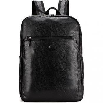 Brown PU Leather Men's Backpack