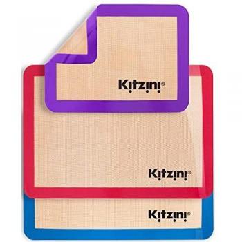 Kitzini Half Sheet and Quarter Sheet Silicone Baking Mats
