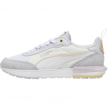 Baskets à lacets Puma R22 femme blanc/beige