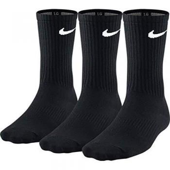 Nike Unisex Trainingssocken 3 Paar Lightweight Crew, Schwarz, Gr. 42-46