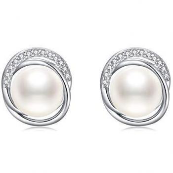 Basic Perlenohrringe J.Vénus für Mädchen, 925 Sterling Silber