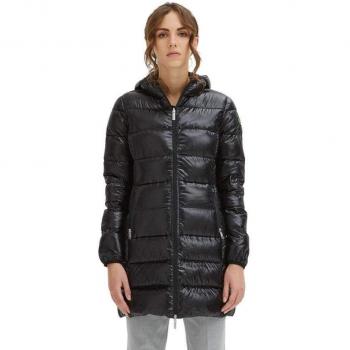 Centogrammi Black Nylon Featherlight Hooded Down Jacket
