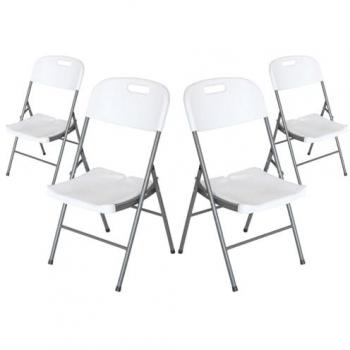Ensemble de 4 Chaises Pliantes avec Poignée