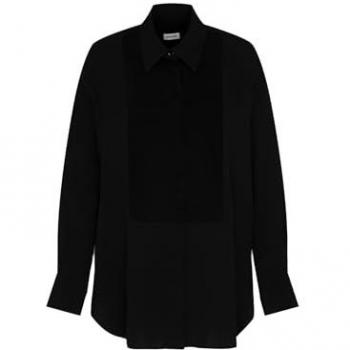 Seidensticker Damen Longbluse Schwarze Rose Langarm Hemdblusenkragen Uni Größe 44