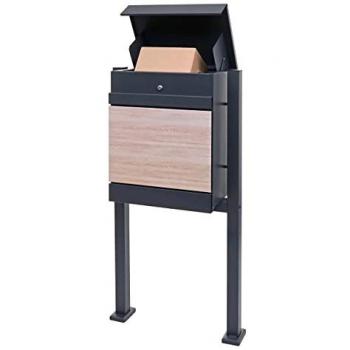 Paketkasten mit Standfuß und Holzoptik
