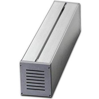 Trafobox 30 × 5,2 × 5 cm in gebürstetem Aluminium