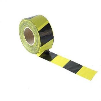 Faithfull Hazard Warning Barrier Tape 70mm x 500M Black/Yellow