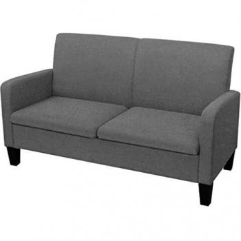 2-Person Sofa 135x65x76 cm Dark Grey