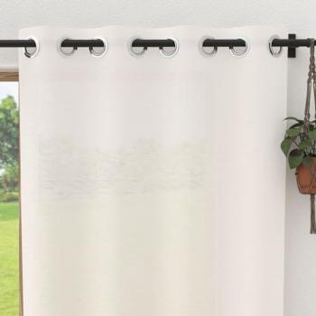 Soleil d'Ocre – Voile Lin Oeillets 280×250 cm Blanc
