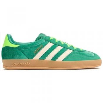 Adidas Gazelle Velours Indoor Vert Blanc