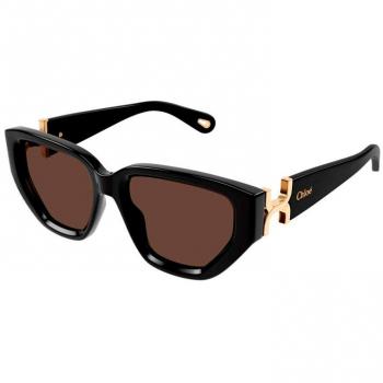 Chloé Stylish Sunglasses, Female, Black, Size: 55 MM