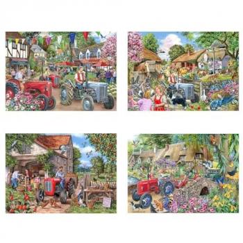 House of Puzzles: Farmers’ Friends – 4 × 250‑Piece Big Jigsaws