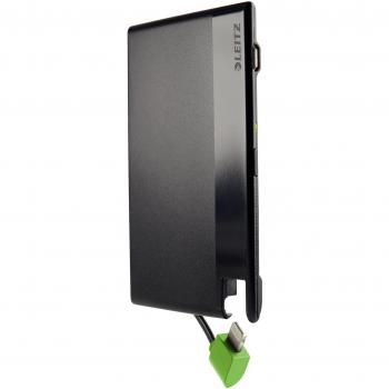 Leitz 1350 mAh Powerbank mit Lightning‑Kabel – kompakt, kreditkartenformat, Apple-zertifiziert