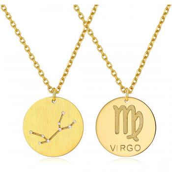 Pendentif ChicSilver Argent Signe du Zodiaque Vierge pour Cadeau d'Anniversaire