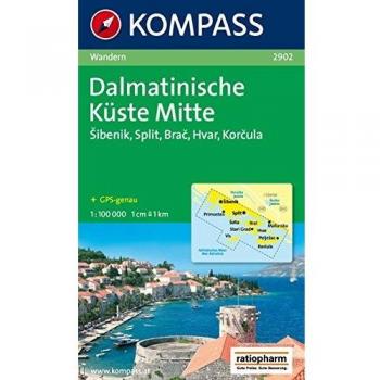 Dalmatinische Küste Mitte: Wanderkarte Mit Radrouten. Gps-Genau. 1:100000