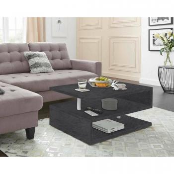 Tavolino Soggiorno Goffredo 90x55h41 cm in Ardesia con Packaging Rinforzato