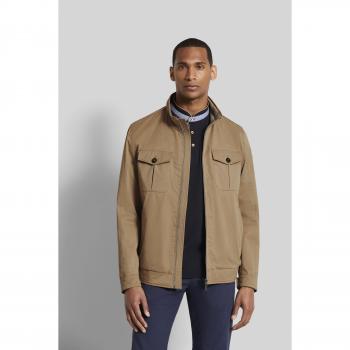 Bugatti Blouson in Taupe mit aufgesetzter Brusttasche