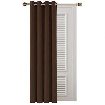 Deconovo Thermal Insulated Eyelet Blackout Curtain 52x 108 Brown