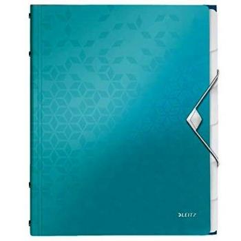 Leitz WOW A4 Polypropylene Divider Book with 6 Ice Blue Tabs