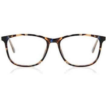 Square Full Rim Plastic Men's Prescription Glasses Tortoiseshell Size 55
