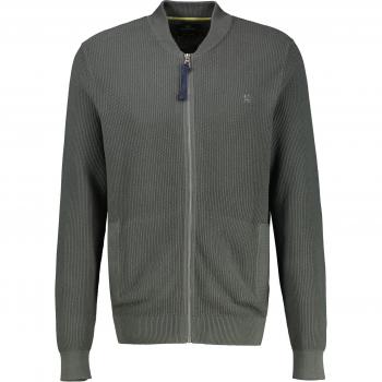 Herren LERROS Flachgestrick‑Jacke – College‑Design – XXL – Grüner Farbton