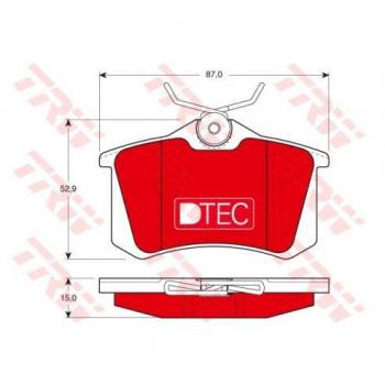 Hinterachse Bremsbelagsatz TRW GDB823DTE