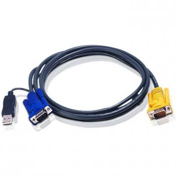 Câble VGA USB 1,8 m avec connecteur HDB-15