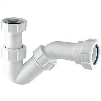 McAlpine BT1 Adjustable Inlet Tubular Swivel 'P' Trap (19mm Seal)