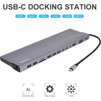 DeepFox 14-in-1 USB-C Docking Station