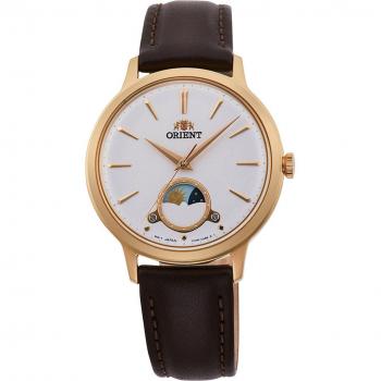 Orologio Femminile Orient Classic Sole e Luna, Quarzo, Quadrante Bianco RA-KB0003S10B