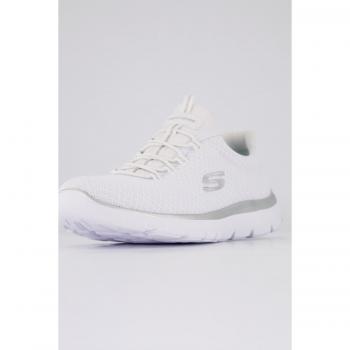 Calzature Skechers allacciatura elastica, bianco donna