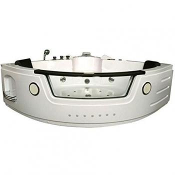 Simba 140 x 140 cm White Spa Bathtub with Double Pump