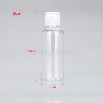 5 Stück Leere Flaschen für Parfüm Transparent Tragbar Kunststoff 15/20/30/50 ML mit Klappdeckeln