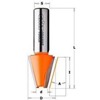 Fresa smussatrice 15° per Corian HW S=12 D=9.5/23x25.4 CMT