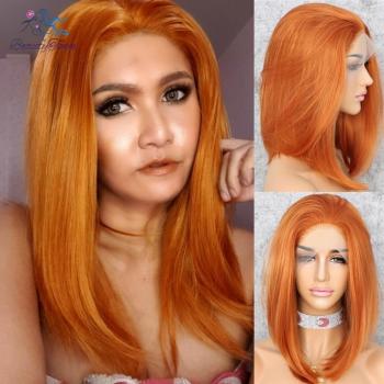 Peluca de Maquillaje Diario Bob Naranja Sin Enredos