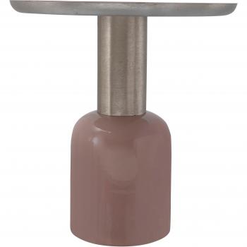 Design Yeza Table 49 cm Rose Antique et Argent