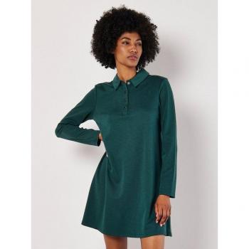 Apricot Damenkleid A-Linie mit Polokragen