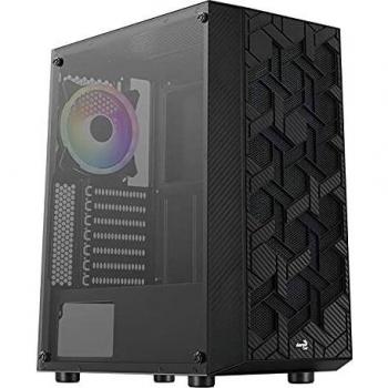 Aerocool Hive Cristal Templado USB 3.2 ARGB Negra