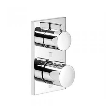 Set de finition Dornbracht Imo 36427670-33, thermostat noir mat, volume à trois voies