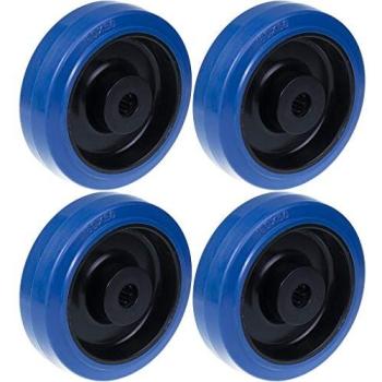 Bague de rotation 6 bleue 160 mm, centre en nylon, roulement inox, charge 1400 kg (ensemble 4)