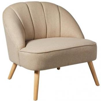 Fauteuil bois Naova beige