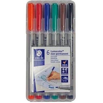 Staedtler Folienschreiber Lumocolor 6er Etui nonpermanent mittel