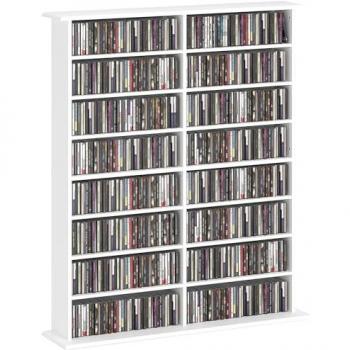 Compact CD/DVD Storage Unit – White