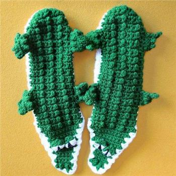 Haustierfreundliche Krokodil-Hai Socken – Booties für Damen