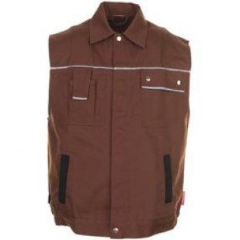 Planam Weste 2166 Canvas braun/schwarz XXL