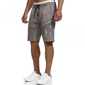 Indicode Elastische Jeansshorts Ernest aus Baumwolle