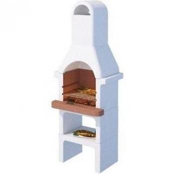 Barbecue Esterno in Cemento 65x49x178 cm – Griglia Lucida