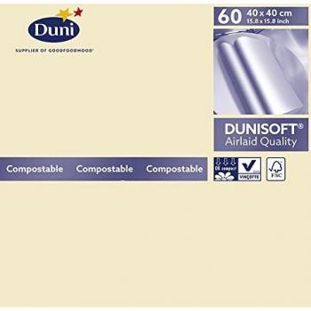Servilleta de Papel Dunisoft 40 x 40 cm Vainilla