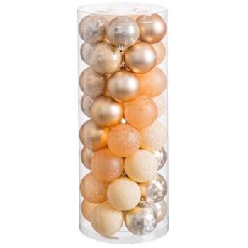 Bolas de Navidad doradas de plástico 40 unidades Ø 6 cm