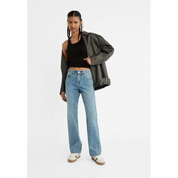 Stradivarius Everyday Mid-Rise Skinny Jeans in Medium Dark Blue, Size 12